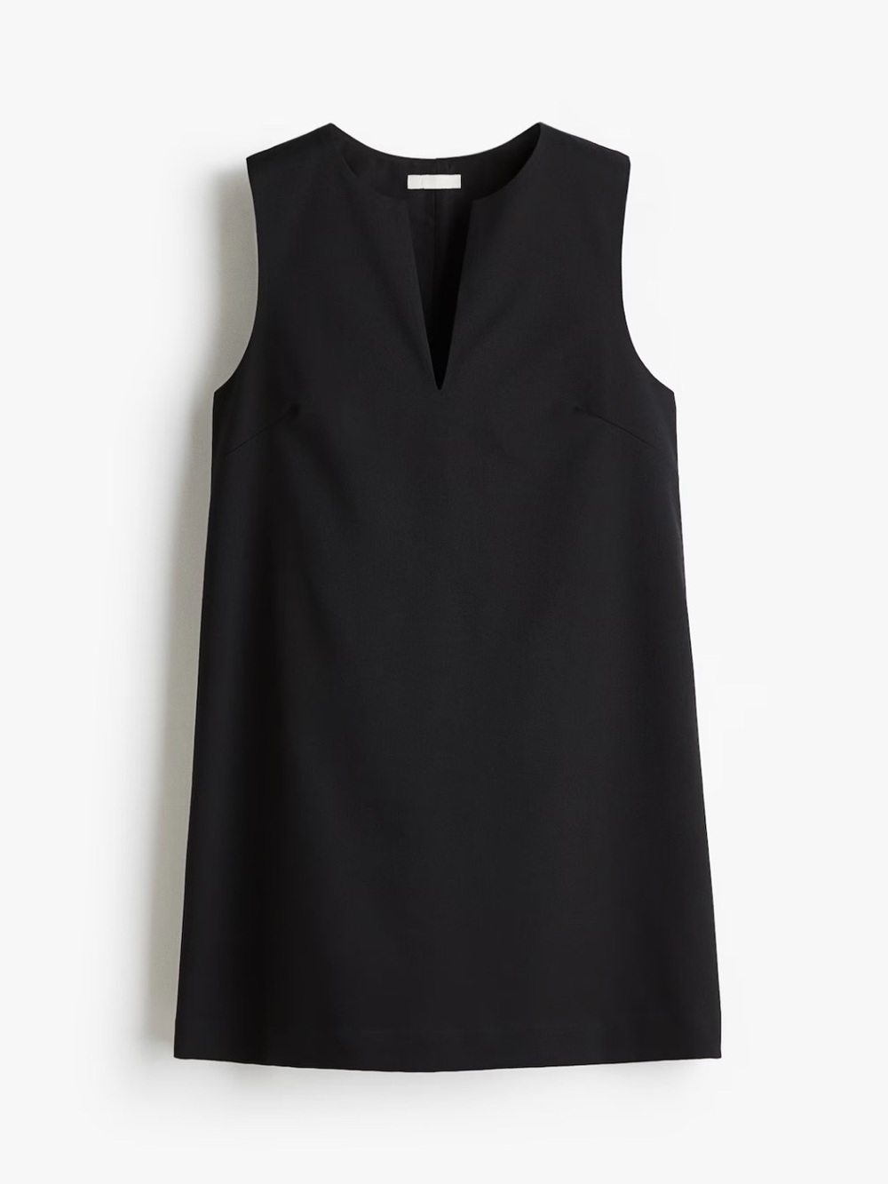 H&M Black Sleeveless V-Notch Shift Dress